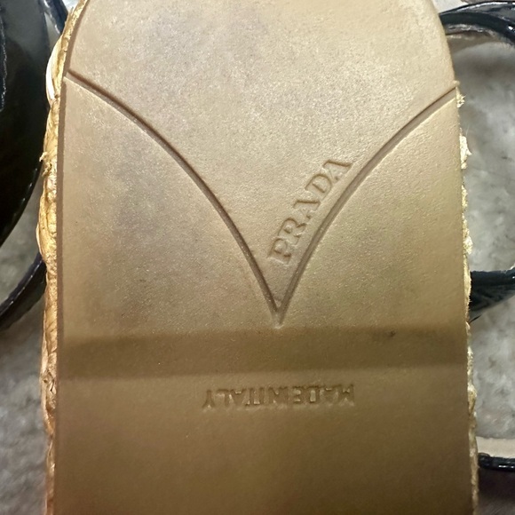 Prada Half Gladiator Black Patent Leather Sandals - Picture 7 of 8